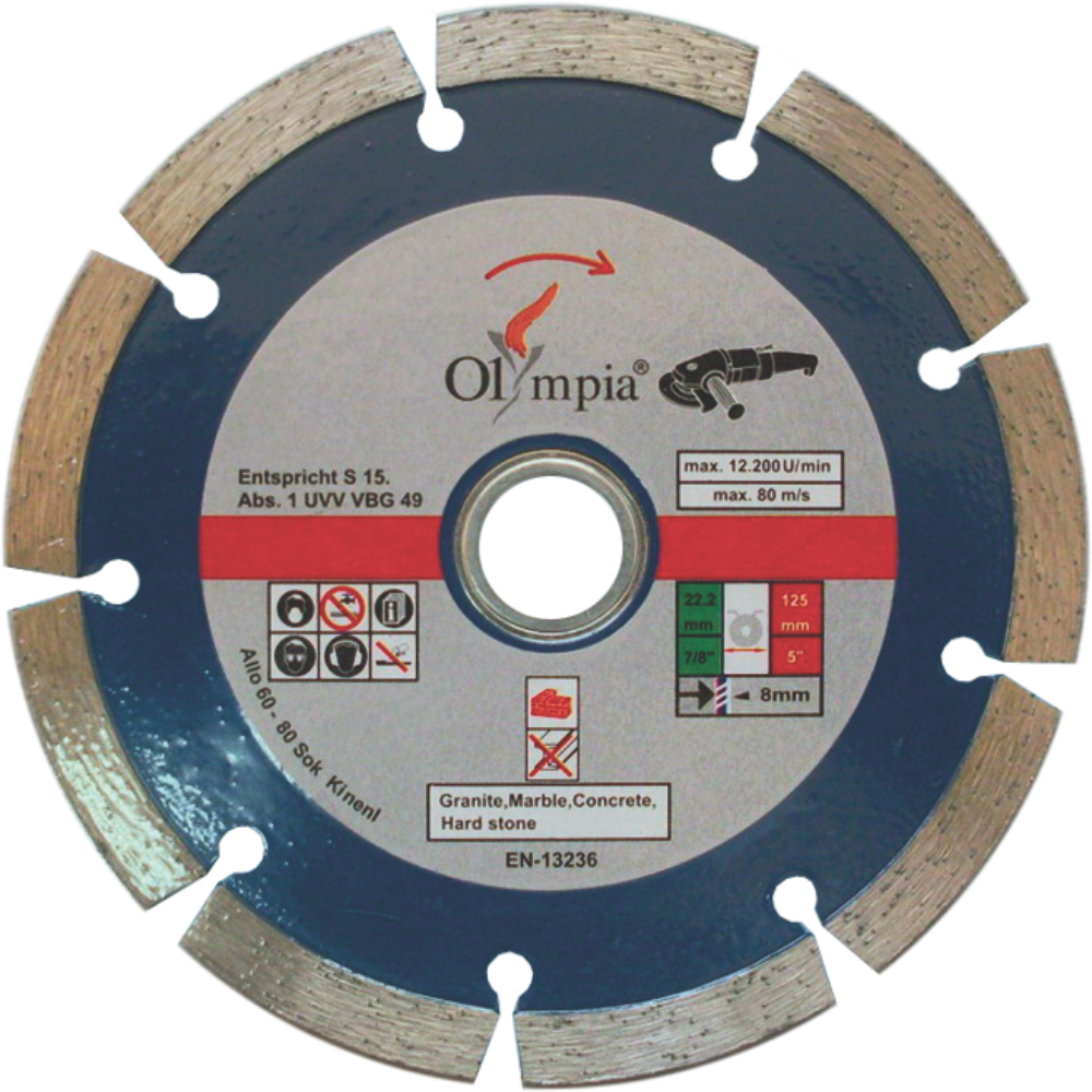 Diamond Saw Blade Blue Segmented (Olympia)