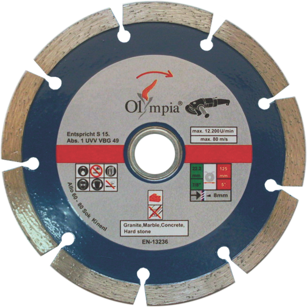 Diamond Saw Blade Blue Segmented (Olympia)
